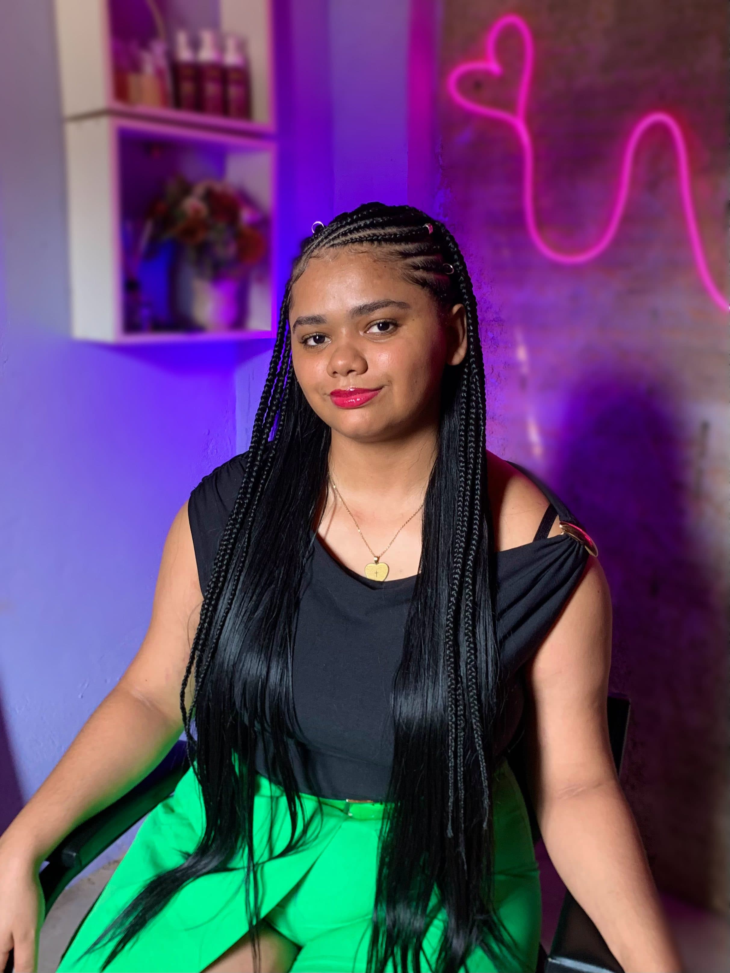 Fulani com orgânico — nago frontal com entrelace pela Kmilly Braids em Canaã dos Carajás